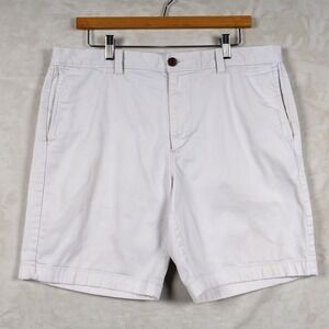 J Crew Mens Chino Shorts 36 Casual Khaki Beige 9 Inch Inseam White